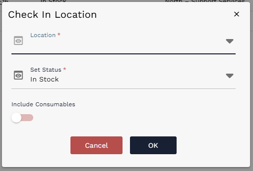 Check In requires a location and status