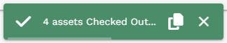 Processing confirmation after a Check Out action