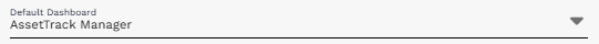 Default Dashboard setting used to choose the dashboard shown at login