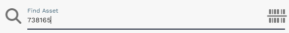 Find Asset field with an Asset Tag or Serial Number entered directly