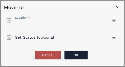Move requires a location and can optionally set a status