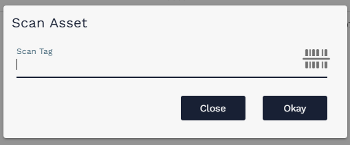 Scan Asset dialog opened from Add Asset