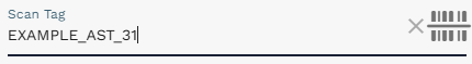 Scan Tag field with an expected serial number entered