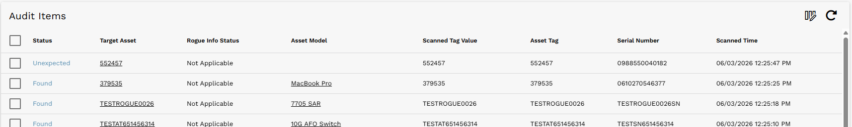 Unexpected Audit Item added to the top of the Audit Items list